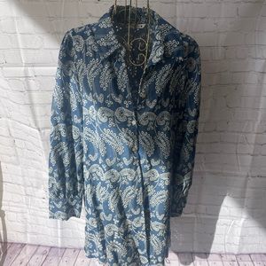 Zara eyelet blue dress